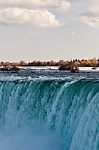 Image Of A Powerful Niagara Waterfall In Autumn Stock Photo