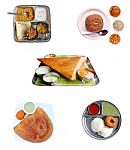 Indian Breakfast Items Stock Photo