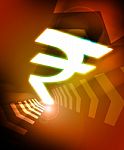 Indian Rupee Symbol Stock Photo