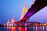 Industrial Circle Bridge Bangkok Stock Photo