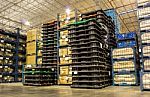 Interior Of New Large And Modern Warehouse Space Stock Photo