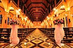 Interrior Church In Thailand Stock Photo