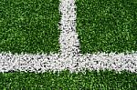 Intersecting Lines On A Field Of Play Stock Photo