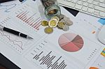 Investment Research Stock Photo