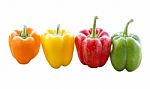 Isolated Bell Peppers Stock Photo