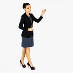 Isolated Young Business Woman Stock Photo