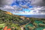 Italy Amalfi Coast And Ocean View Sorrento Stock Photo