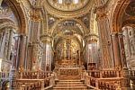 Italy Montecassino Abbazia Monastery Abadía View And Church Stock Photo