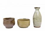 Japanese Style Pottery Collections Stock Photo