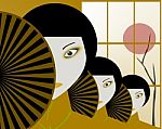 Japanese Women Stock Photo