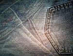 Jeans Texture With Pocket Stock Photo