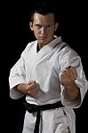Karate Man Stock Photo