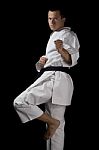 Karate Young Fighter Stock Photo