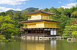 Kinkakuji Temple Or The Golden Pavilion In Kyoto, Japan Stock Photo