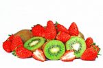 Kiwi And Strawberries Stock Photo