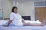 Knee Replacement Incision Stock Photo