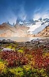 Laguna De Los Tres Stock Photo