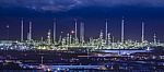 Landscape Of Oil Refinery Industry Stock Photo