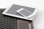 Laptop, Tablet Pc & Smart Phone Stock Photo