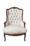 Leather White Chair Stock Photo