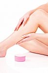Legs Cosmetic Treatment Stock Photo