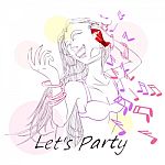 Let's Party Stock Photo