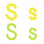 Letters Stacked Slices Of Lemon And Lime To Create Inscriptions Stock Photo