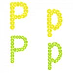 Letters Stacked Slices Of Lemon And Lime To Create Inscriptions Stock Photo