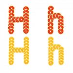 Letters Stacked Slices Of Orange And Grapefruit To Create Inscri Stock Photo
