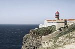 Lighthouse Cape St. Vincent Stock Photo