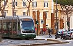 Line 8 Tram Moving In Rome Stock Photo