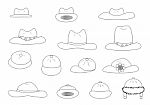 Linear Variety Cartoon Hats Stock Photo
