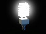 Lit Light Bulb Stock Photo