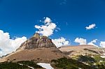 Logan Pass Landscape View In Glacier National Park Stock Photo