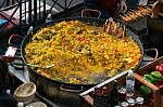 London - November 3 : Paella For Sale In Covent Garden  London O Stock Photo