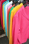 Long Sleeves Multicolored Stock Photo