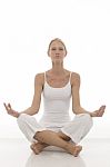 Lotus Position Stock Photo