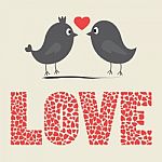 Love Bird Card Stock Photo