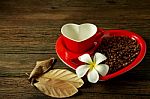 Love Coffee Heart Stock Photo