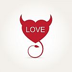  Love Heart Devil Stock Photo