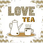 Love Tea Card4 Stock Photo