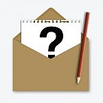 Mail With Question Mark Stock Photo