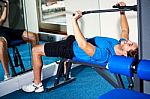Male Doing Exercise Stock Photo