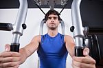 Man In A Gym Stock Photo