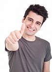 Man Showing Thumbs Up Stock Photo