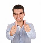 Man Showing Thumbs Up Stock Photo