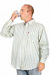 Man Using Asthma Pump Stock Photo