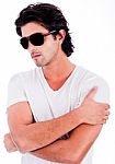 Man With Black Sunglasses Stock Photo