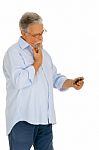 Man With Mobile Stock Photo