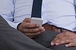 Man With Smartphone Stock Photo